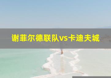 谢菲尔德联队vs卡迪夫城