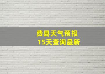 费县天气预报15天查询最新