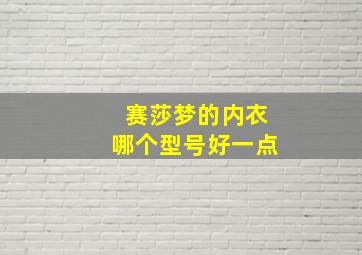 赛莎梦的内衣哪个型号好一点