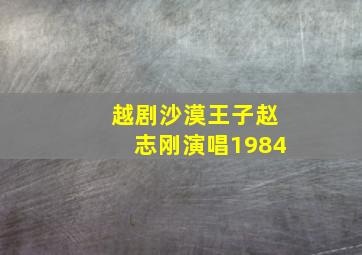 越剧沙漠王子赵志刚演唱1984