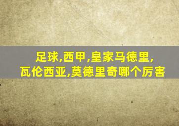 足球,西甲,皇家马德里,瓦伦西亚,莫德里奇哪个厉害