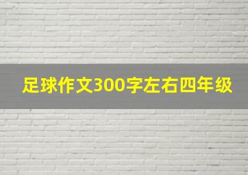 足球作文300字左右四年级