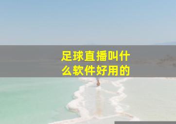 足球直播叫什么软件好用的