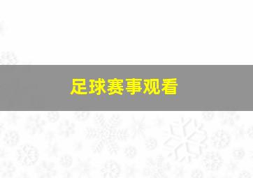 足球赛事观看