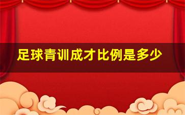 足球青训成才比例是多少