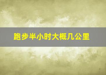 跑步半小时大概几公里