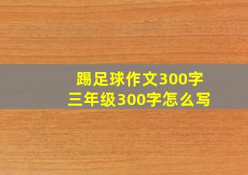 踢足球作文300字三年级300字怎么写