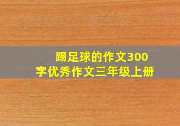 踢足球的作文300字优秀作文三年级上册