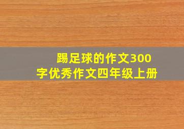 踢足球的作文300字优秀作文四年级上册