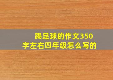 踢足球的作文350字左右四年级怎么写的