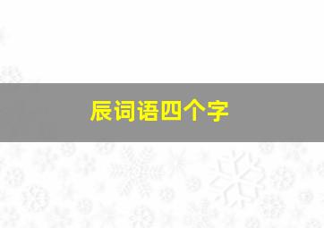 辰词语四个字