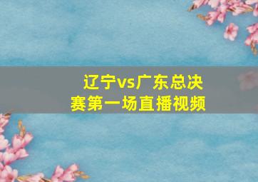 辽宁vs广东总决赛第一场直播视频