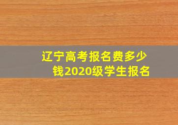 辽宁高考报名费多少钱2020级学生报名