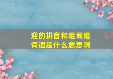 迎的拼音和组词组词语是什么意思啊