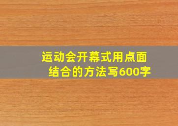 运动会开幕式用点面结合的方法写600字