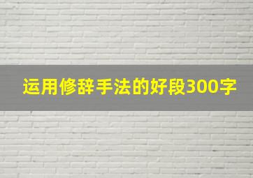 运用修辞手法的好段300字