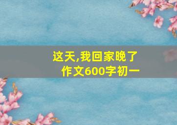 这天,我回家晚了作文600字初一