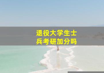 退役大学生士兵考研加分吗