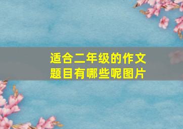 适合二年级的作文题目有哪些呢图片