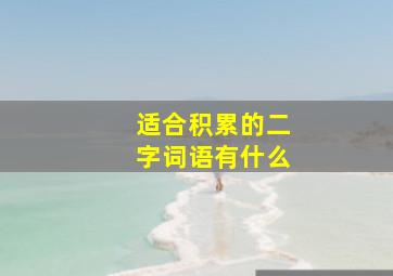 适合积累的二字词语有什么