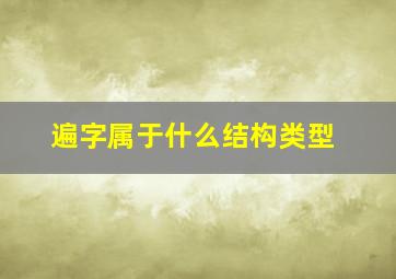 遍字属于什么结构类型