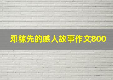 邓稼先的感人故事作文800