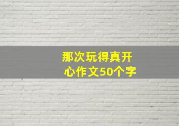 那次玩得真开心作文50个字