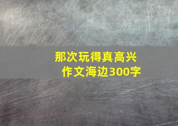 那次玩得真高兴作文海边300字