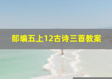 部编五上12古诗三首教案