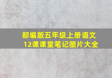 部编版五年级上册语文12课课堂笔记图片大全