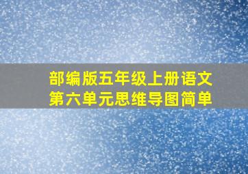 部编版五年级上册语文第六单元思维导图简单