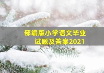 部编版小学语文毕业试题及答案2021