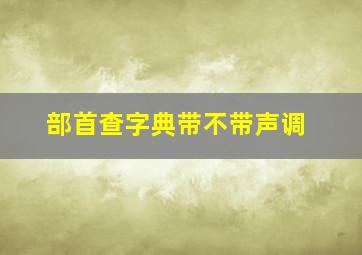 部首查字典带不带声调