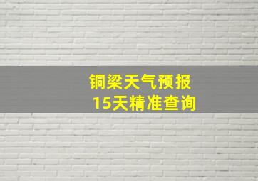 铜梁天气预报15天精准查询