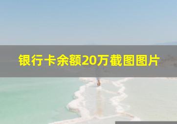 银行卡余额20万截图图片