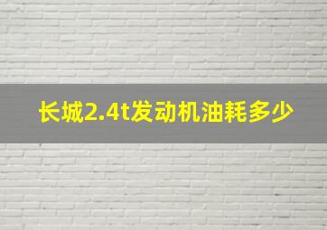 长城2.4t发动机油耗多少