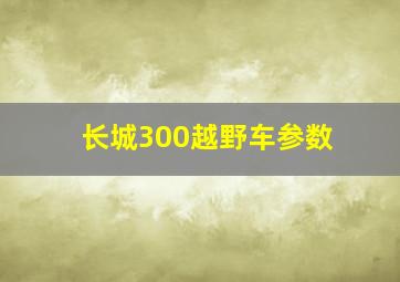 长城300越野车参数