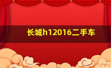 长城h12016二手车