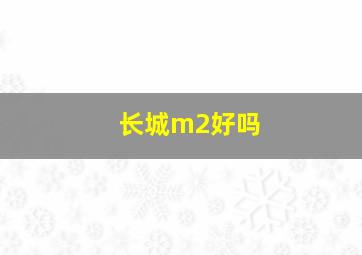 长城m2好吗