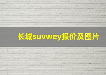 长城suvwey报价及图片