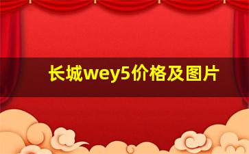 长城wey5价格及图片