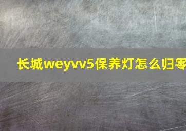 长城weyvv5保养灯怎么归零