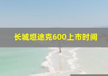 长城坦途克600上市时间