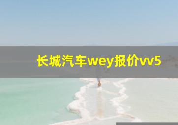 长城汽车wey报价vv5