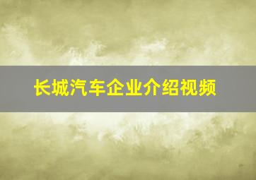 长城汽车企业介绍视频