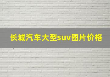 长城汽车大型suv图片价格