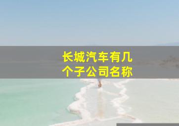 长城汽车有几个子公司名称