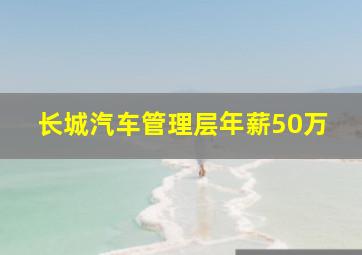 长城汽车管理层年薪50万