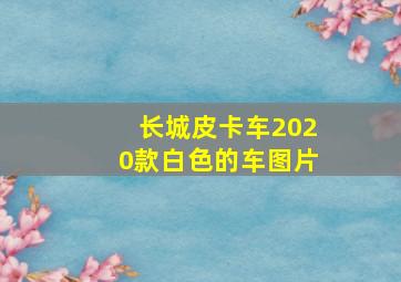 长城皮卡车2020款白色的车图片