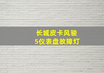 长城皮卡风骏5仪表盘故障灯